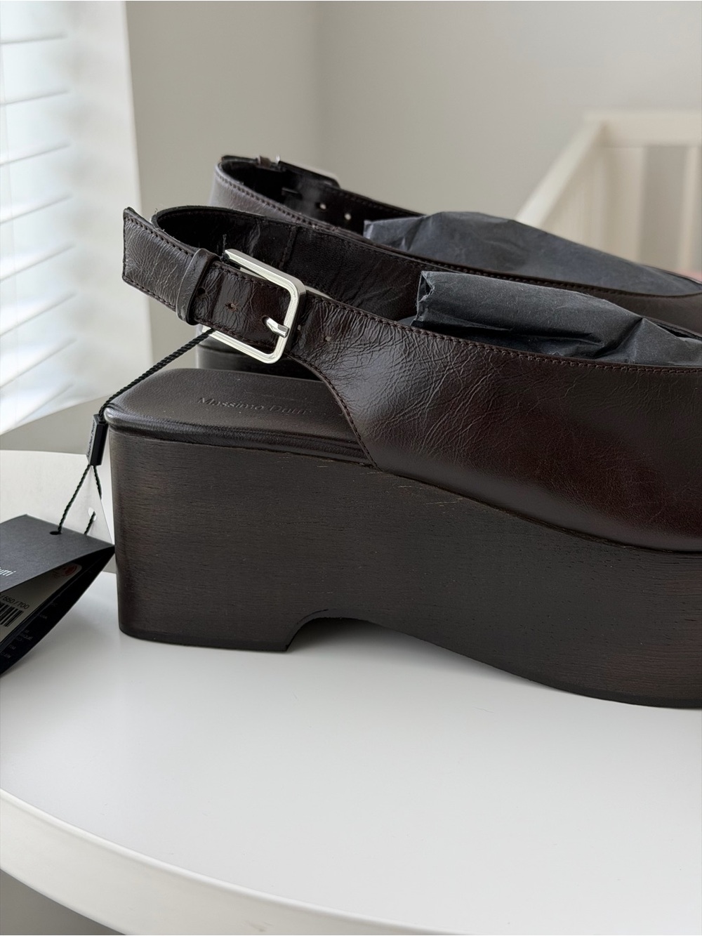 NEW Massimo Dutti Black Platform Slingback Mules - Picture 8 of 10